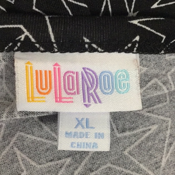 NWOT LuLaRoe Julia dress - b&w stars ⭐️ - Picture 6 of 7